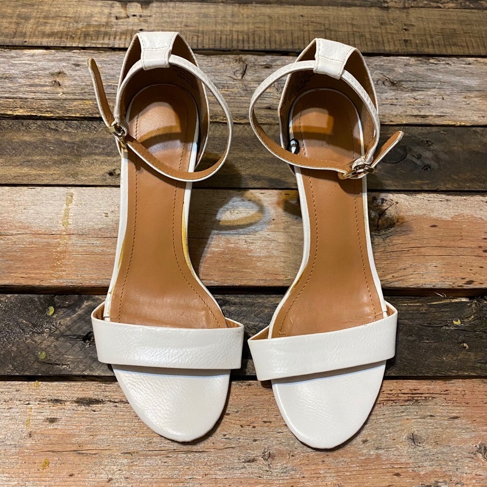 H&M White Sandal Strap Heels